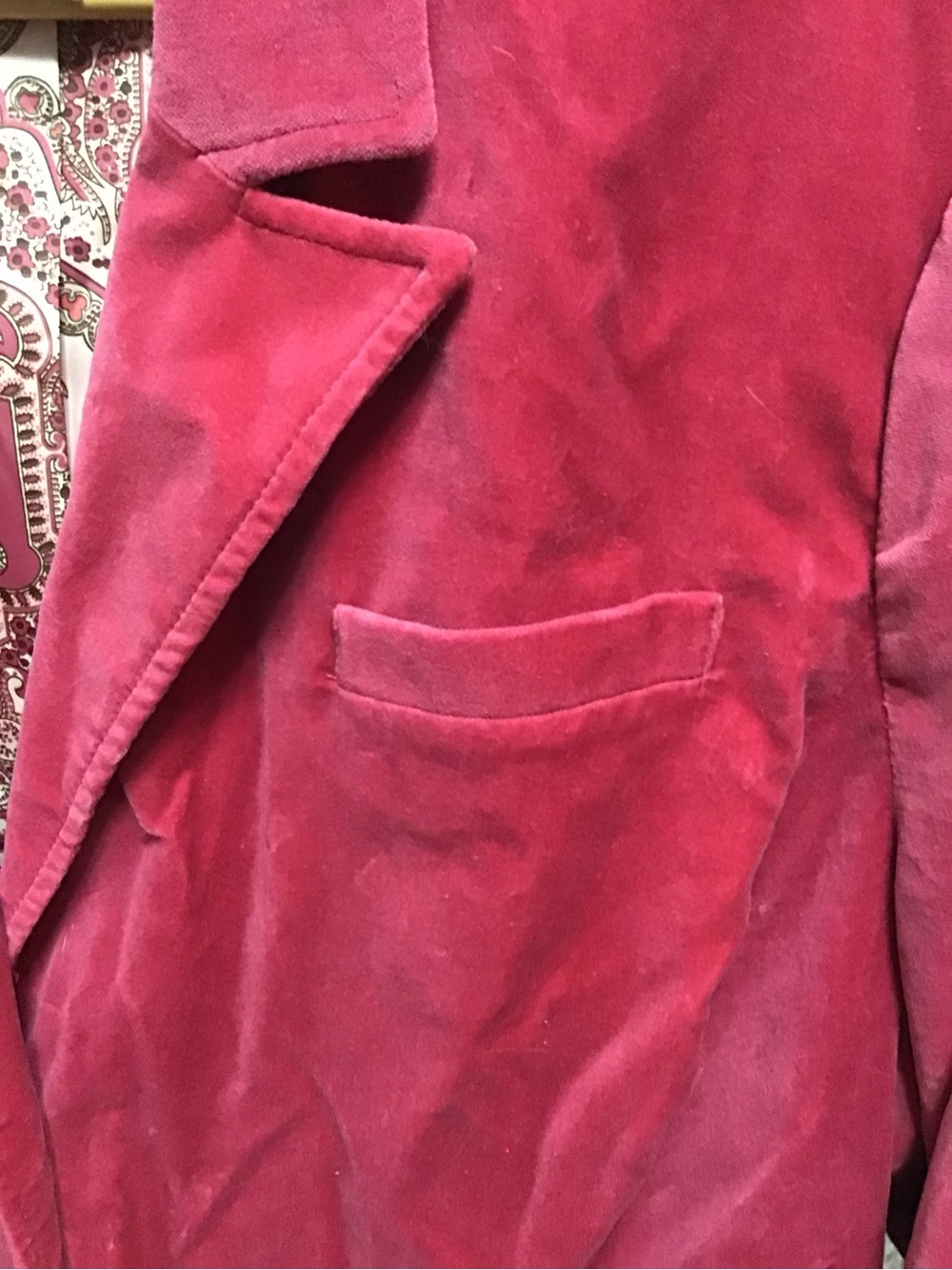 Old Navy Raspberry Velvet Blazer - Picture 4 of 5